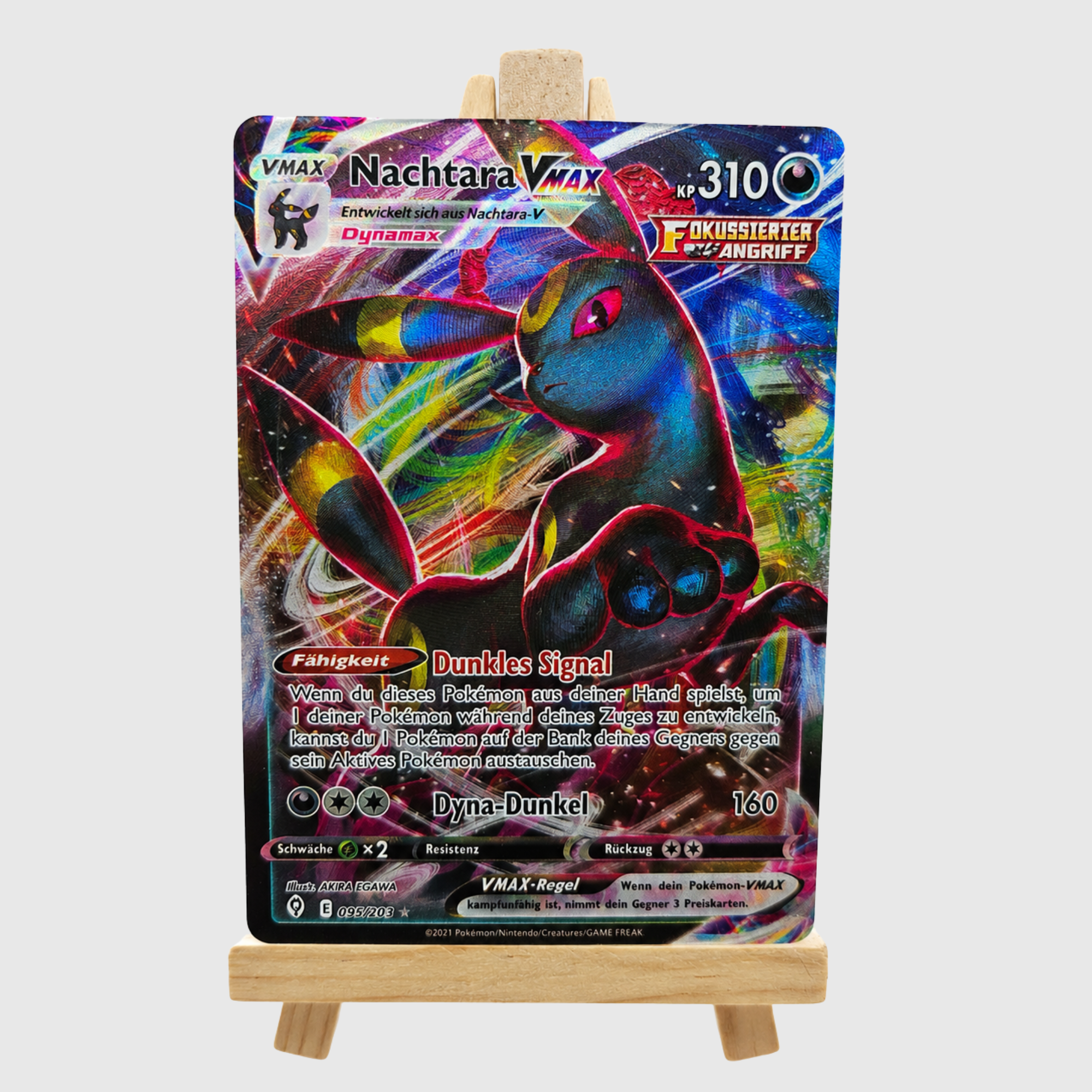 POKÉMON NACHTARA VMAX 095/203 – FULL ART – HOLO RARE – DEUTSCH – NEAR MINT