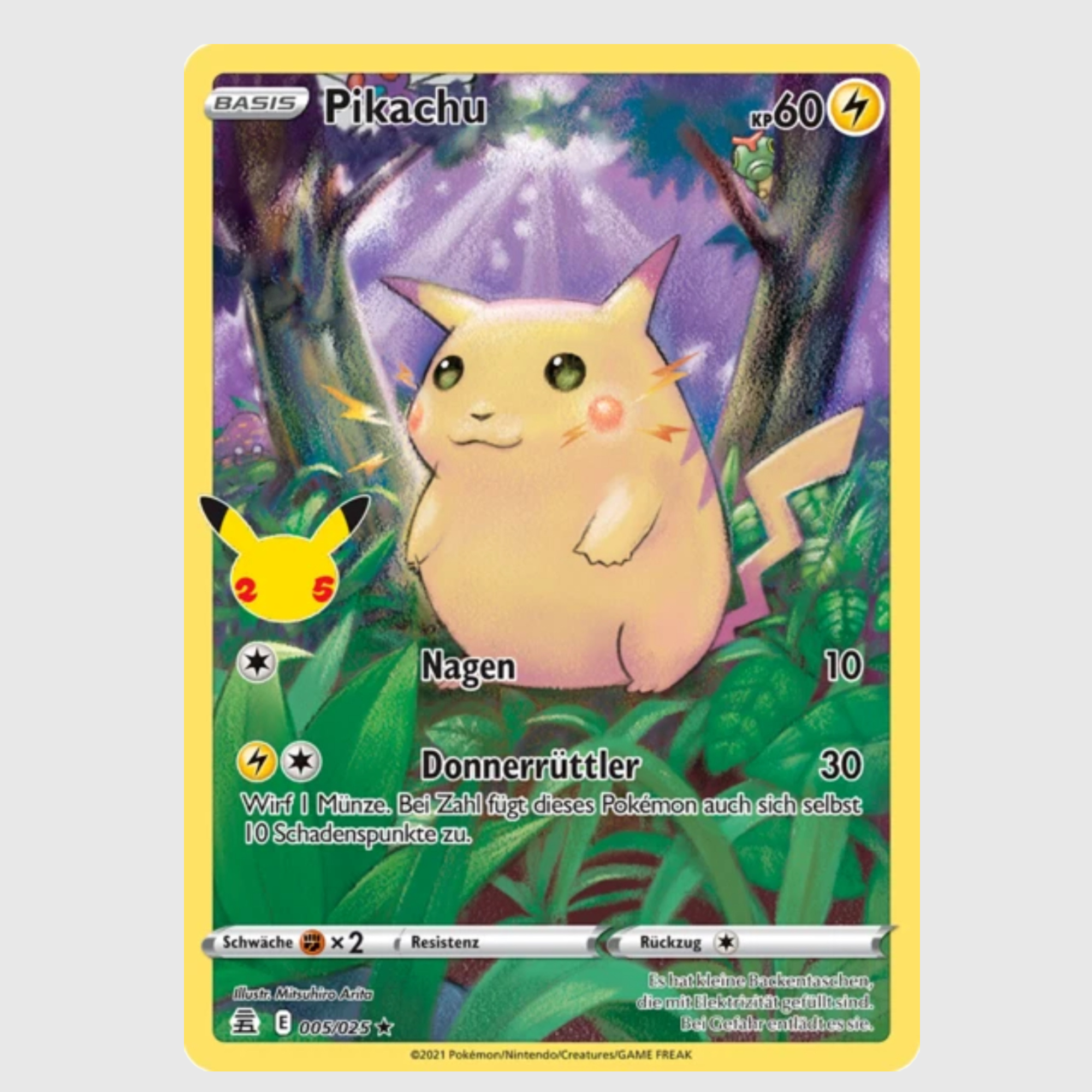 POKÉMON PIKACHU 005/025 – JUBILÄUMSKOLLEKTION – NEAR MINT (DEUTSCH)