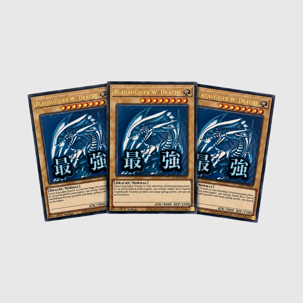 YU-GI-OH! BLAUÄUGIGER W. DRACHE RA05-DE085 – 3-KARTEN-SET – ULTRA RARE – NEAR MINT (DEUTSCH)
