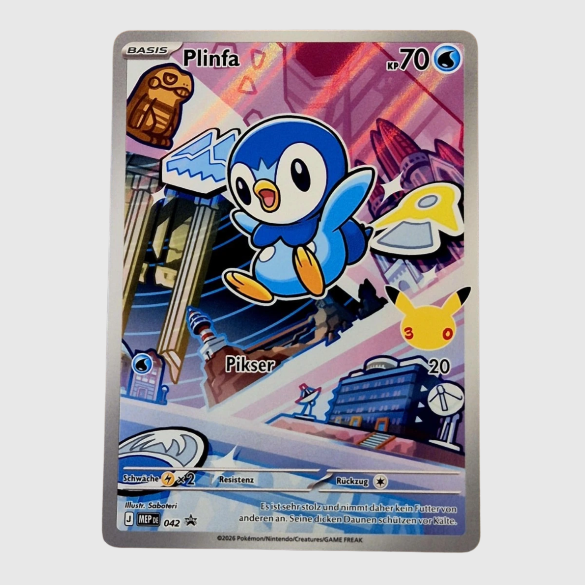 POKÉMON PLINFA 042 – FULL ART – HOLO RARE – DEUTSCH – NEAR MINT