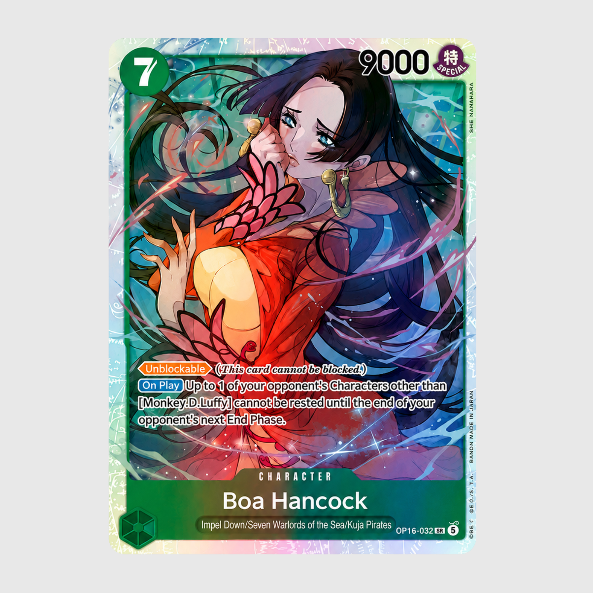 ONE PIECE BOA HANCOCK OP16-032 SR SPECIAL – HOLO – ENGLISCH – NEAR MINT