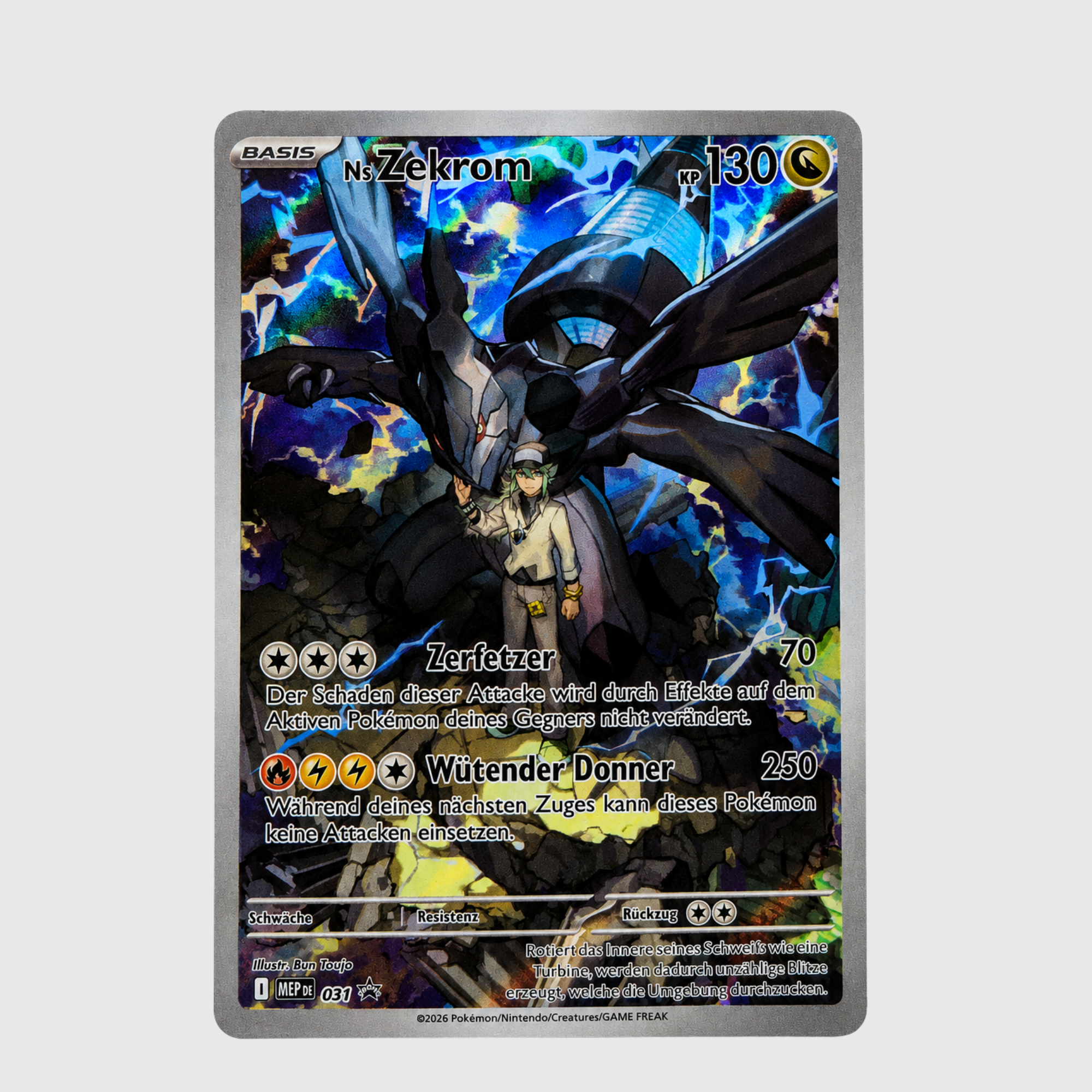 POKÉMON NS ZEKROM 031 – FULL ART – HOLO RARE – DEUTSCH – NEAR MINT